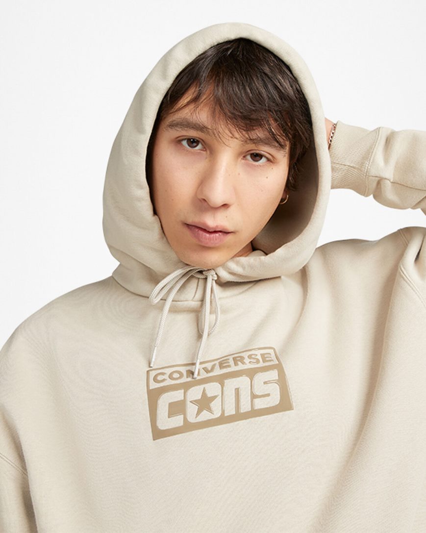 Hanorac Cu Gluga Barbati Converse CONS Fleece Pullover Gri | RO IFJKH905